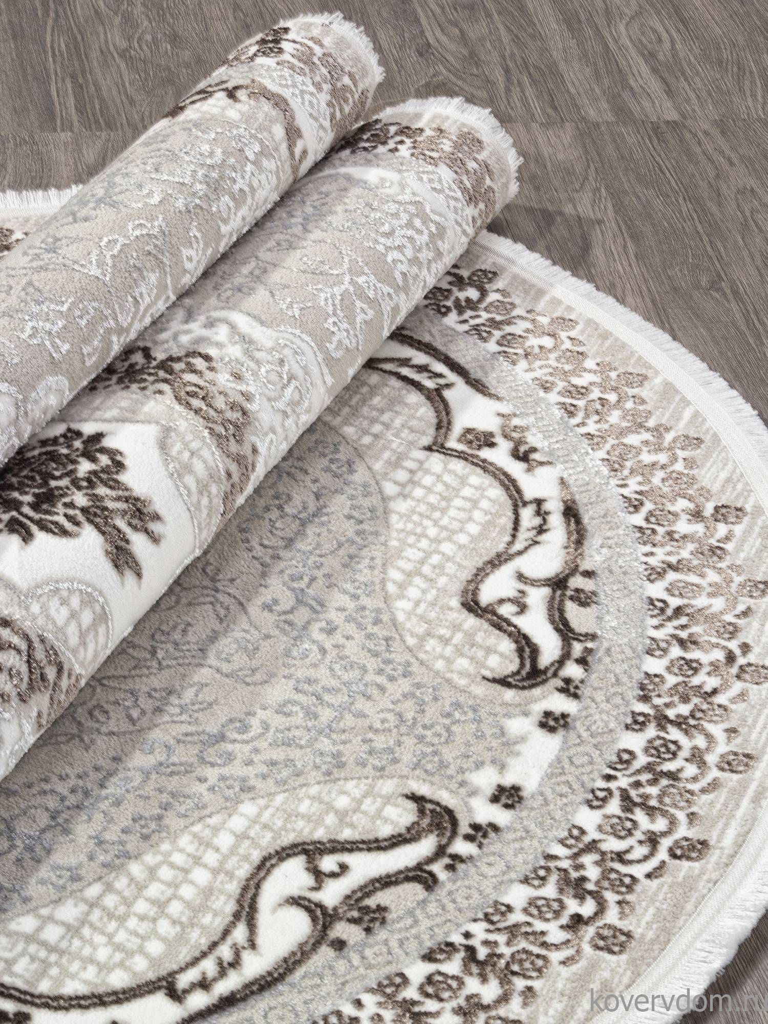 Ковер ALFANI Q010A BROWN FDY/CREAM SHRINK Овал Ковер ALFANI Q010A BROWN FDY/CREAM SHRINK Овал