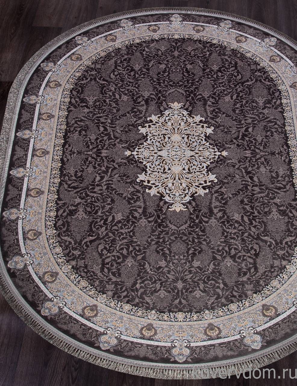 Ковер FARSI 1200 G247 DARK GRAY Овал