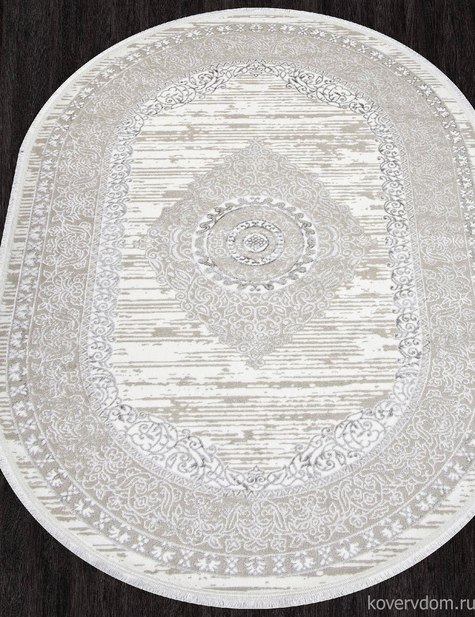 Ковер ALFANI Q012A GREY FDY / CREAM SHRINK Овал Ковер ALFANI Q012A GREY FDY / CREAM SHRINK Овал