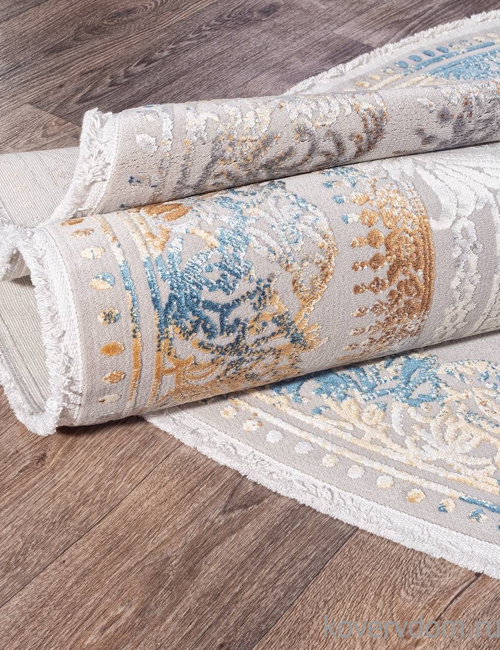 Ковер ERVA 18134 L.GRAY / BLUE Овал