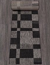 Ковровая дорожка циновка VEGAS S005 D.GRAY-BLACK