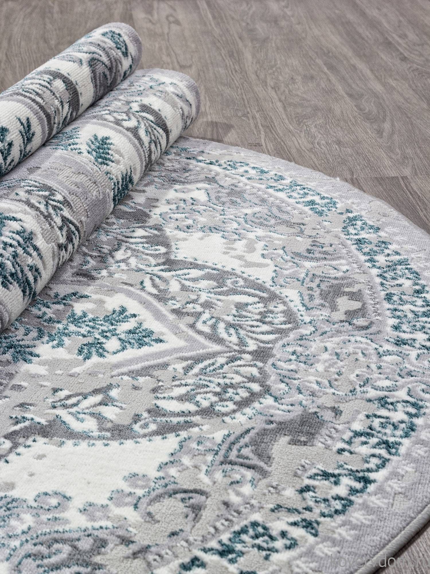 Ковер PALERMO F290 GRAY Овал