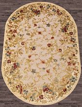 Овальный ковер Бельгийский обычный ворс из вискозы GENOVA 38027 626260 Овал V