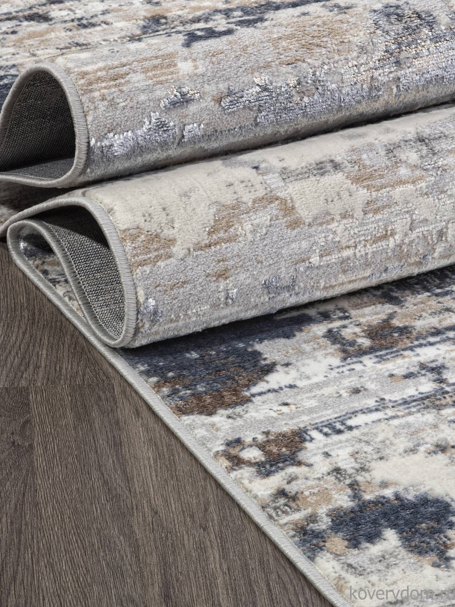 Ковер PERU D060A D.GREY SHIRINK / BLUE FDY