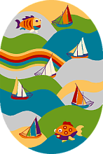 Ковер детский FUNKY FIT lime ОВАЛ