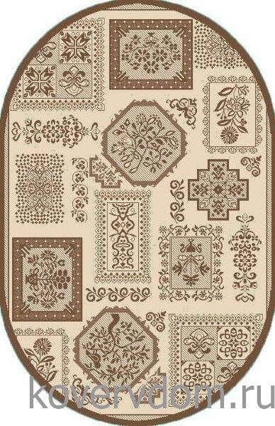 Ковер-циновка Эко 78020-01 ОВАЛ 