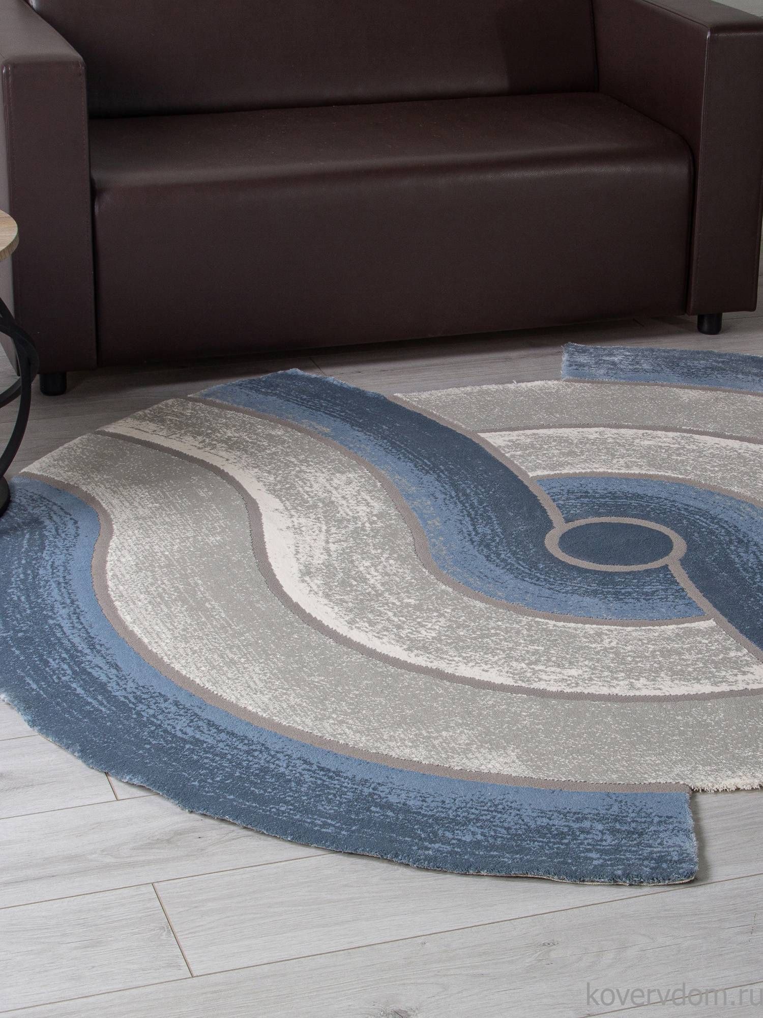 Ковер SAFIR 00836T GREY / BLUE Круг