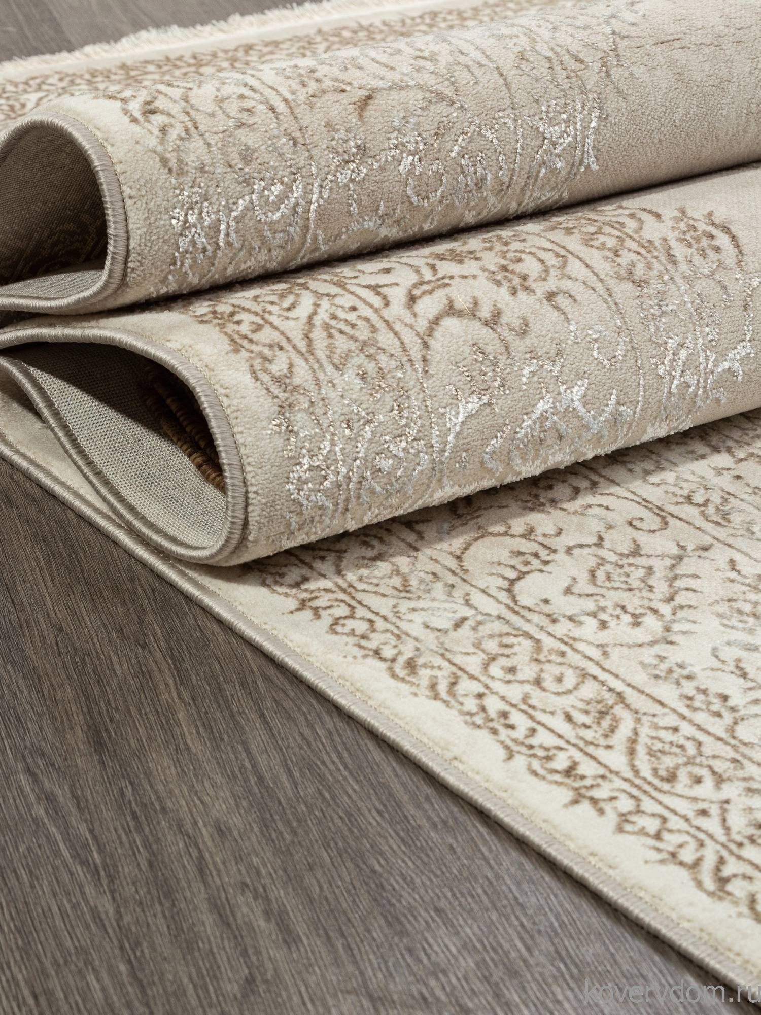 Ковер MIKONOS F569AC CREAM / KAHVE Ковер MIKONOS F569AC CREAM / KAHVE