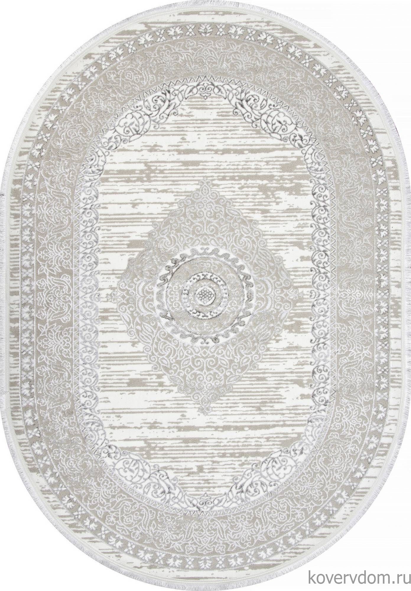 Ковер ALFANI Q012A GREY FDY / CREAM SHRINK Овал Ковер ALFANI Q012A GREY FDY / CREAM SHRINK Овал
