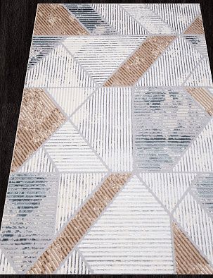 Ковер PERU C073A D.GREY SHIRINK / BLUE FDY